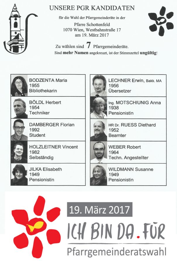 Kandidaten fr die PGR-Wahl 2017 Kandidaten
